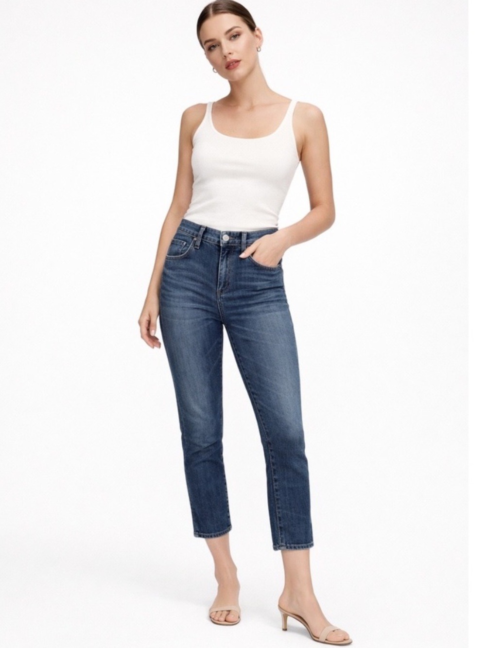 Citizens Of Humanity Elsa Mid-Rise Slim Crop Jeans - size 29